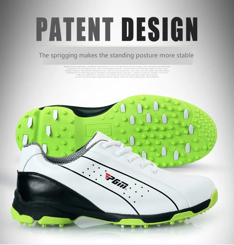 2018 PGM Male Golf Shoes Brand Head Layer Cowhide Antiskid Patent Sneakers Summer Waterproof Wear-resisting Sport For Men | Спорт и