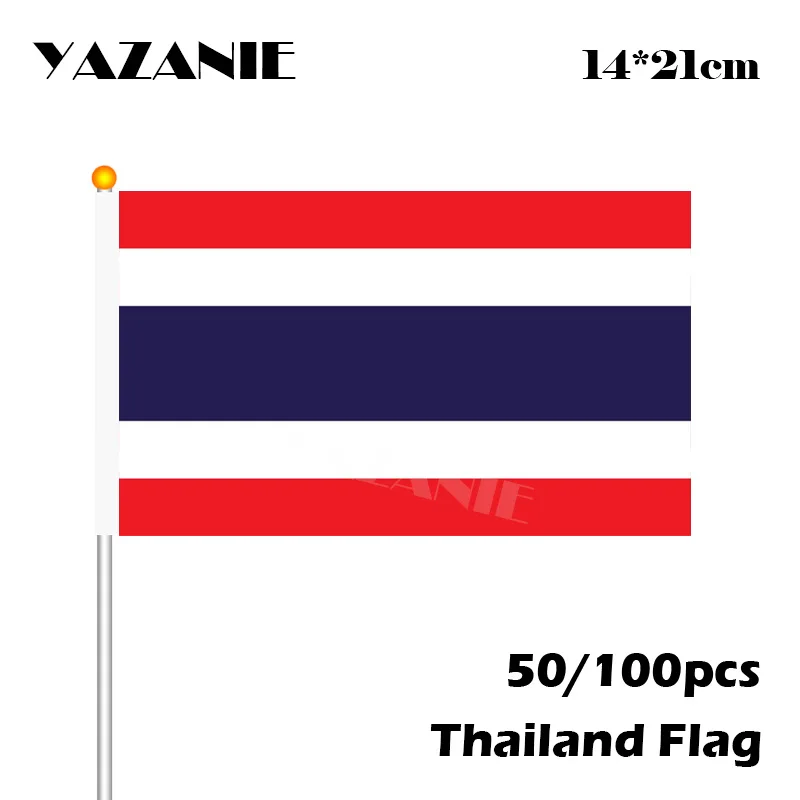 Китайские ручные флаги ядзани из Тайланда 14 х21 см 50/100 шт. ручной флаг полиэстера