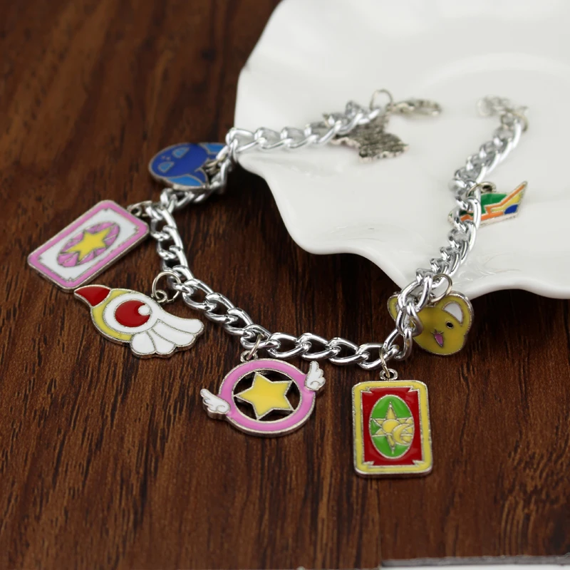 MQCHUN японское аниме кардкоптер Сакура Подвески браслет с застежкой Лобстер Макси