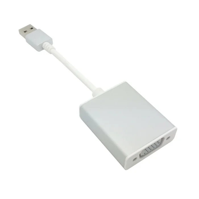 Оболочка из серебристого сплава сверхскоростной USB 3 0 к VGA видеографическая карта