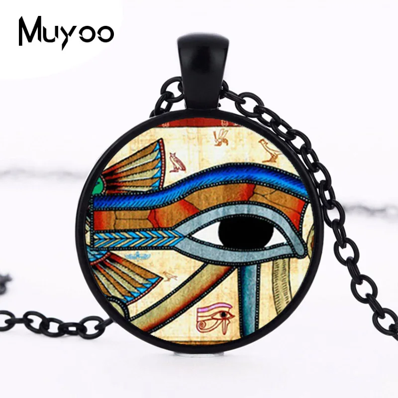 New Style Fashion vintage Indian of the eye Horus retro Photo Glass long chain necklace Jewelry for Women HZ1 | Украшения и
