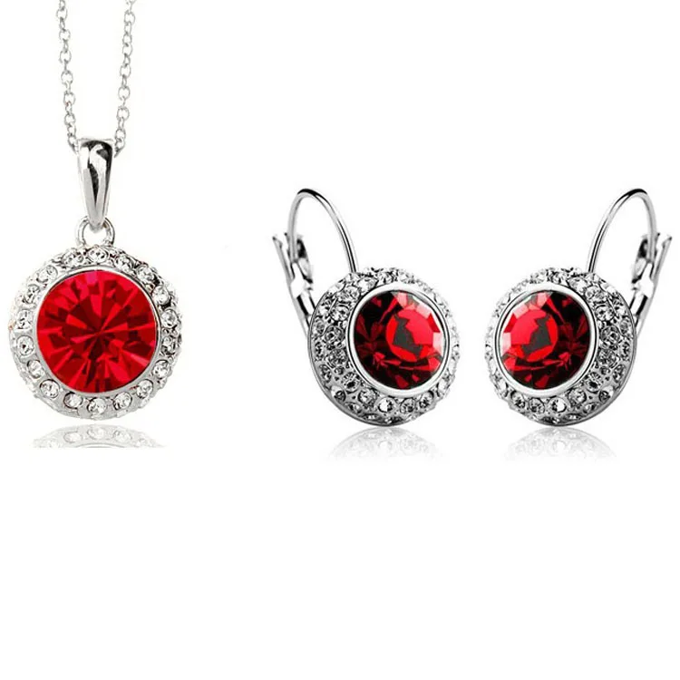 Комплект из колье и серёг с кристаллами|wedding jewelry sets|jewellery setcrystal wedding set |