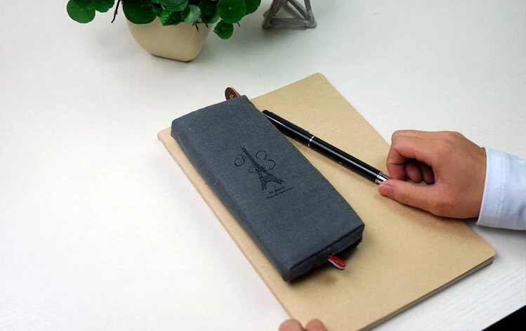 2017 Retro towers linen pencil bag Paris style cases stationery material escolar students office supplies H0016A | Канцтовары для