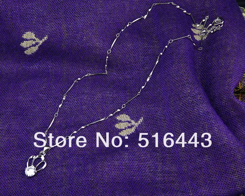 3pcs Charms Silver White Gold plated AAA+ Cubic Zircon Fashion Women Crown Necklaces Pendants Wholesale Fine Jewelry A-849 - купить по