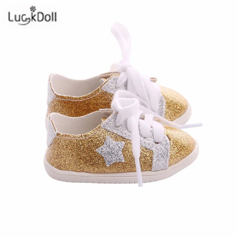 LUCKDOLL вафельная пятиугольная обувная игрушка ShoesFit 18 дюймов американская 43 см детская кукла одежда аксессуары, игрушки для девочек, поколение, день рождения Gif