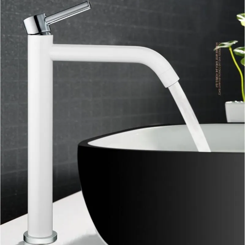 Tuqiu высококачественный Высокий кран для раковины ванной комнаты тонкий горячей и