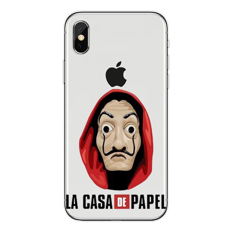 Испания ТВ ла Каса де papel чехол Assalto мягкий телефон Силиконовый ТПУ чехол Чехол Coque для iPhone X 5 6 7 8 Plus Heist денег - Цвет: TPU
