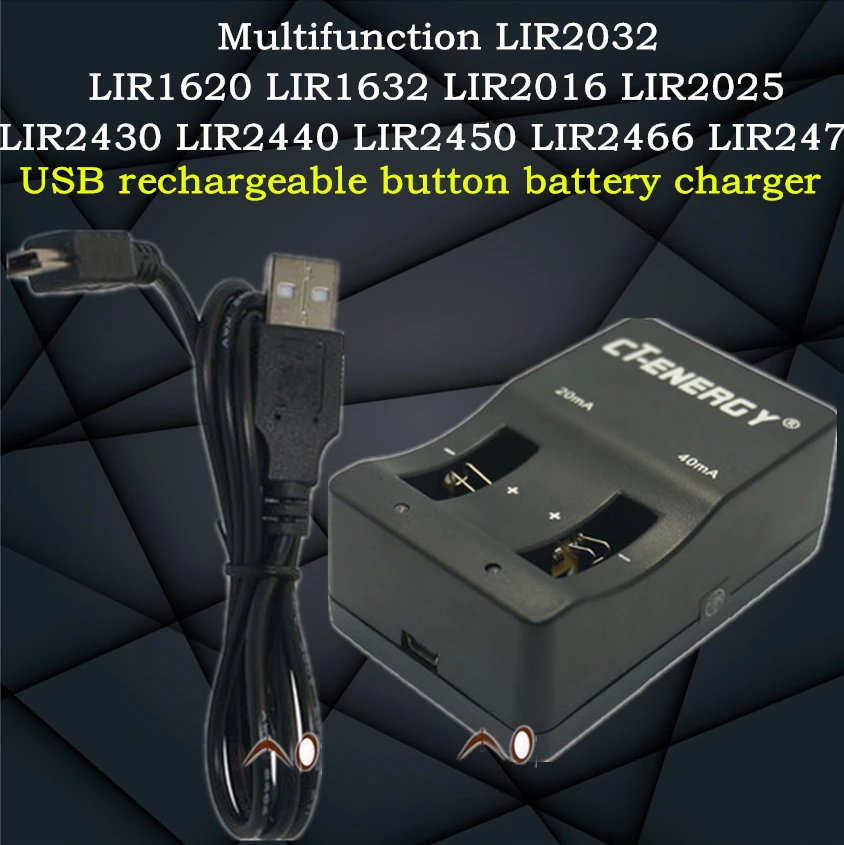 Интеллектуальное Универсальное зарядное устройство LIR2016 LIR2025 LIR2032 LIR2450 LIR2477 4 2 В