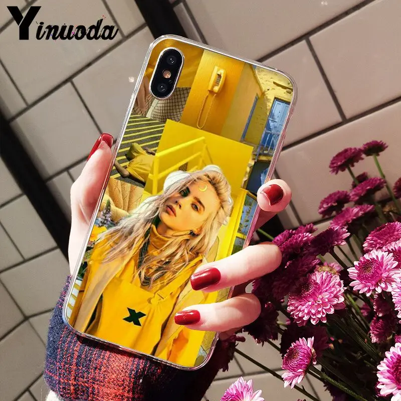 Yinuoda Billie Eilish Khalid прекрасный горячий певец звезда прибытие сотовый телефон чехол для iPhone X XS MAX 6 6s 7 7plus 8 8Plus 5 5S SE XR