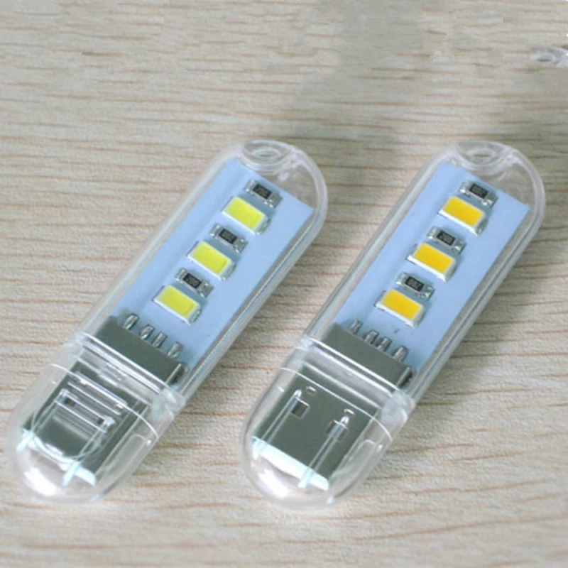 Для чтения теплый/холодный белый 2 типа мини U диск 3 Led USB свет для | Компьютеры и