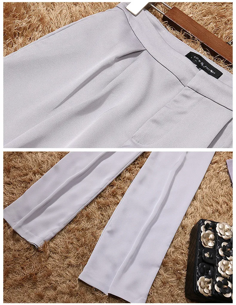 Verkaufen Sehen Orange Frühjahr Hohe Qualität Frauen Casual Pailletten Top Satin Hosen Trainingsanzug Luxuriöse Frauen Anzug SO7511