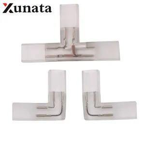 2 pin L T образный угловой разъем, средняя вилка с медной иглой для 110 В 220 В Светодиодная лента 5050 3014 2835 одноцветная Прямая поставка