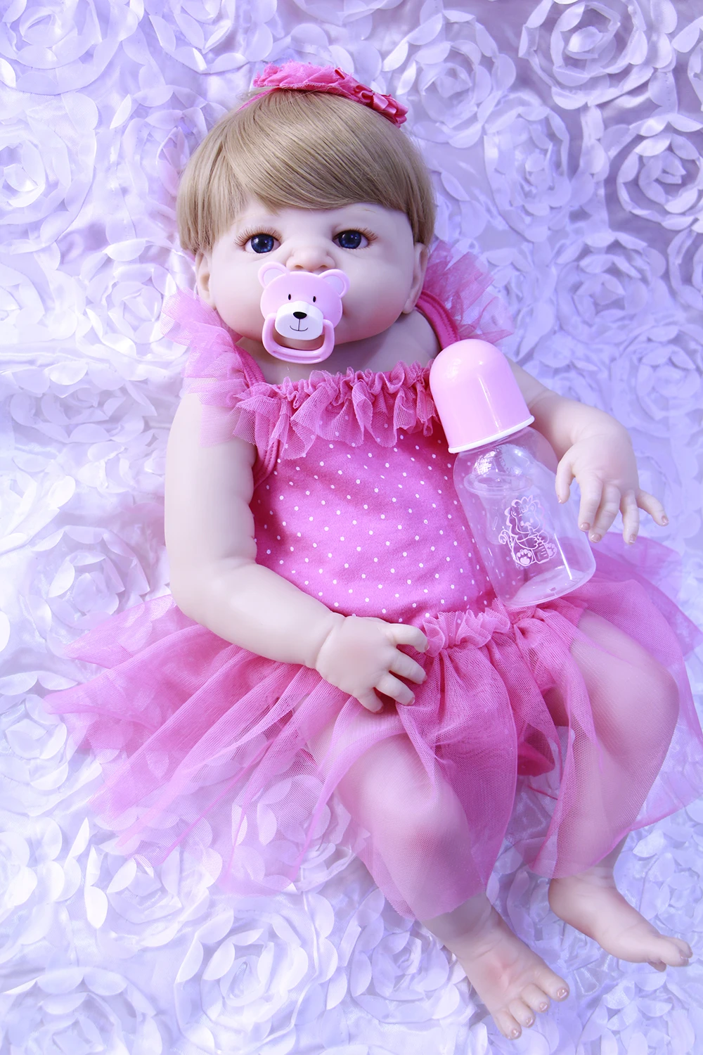 Супер красивые 55 см около 22 &quotцельные силиконовые Bebes Reborn Bonecas девочка играть