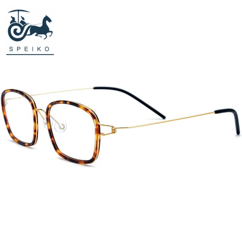 

Квадратные очки в титановой оправе 28617, очки для чтения при близорукости, Ультралегкая оправа, очки speiko