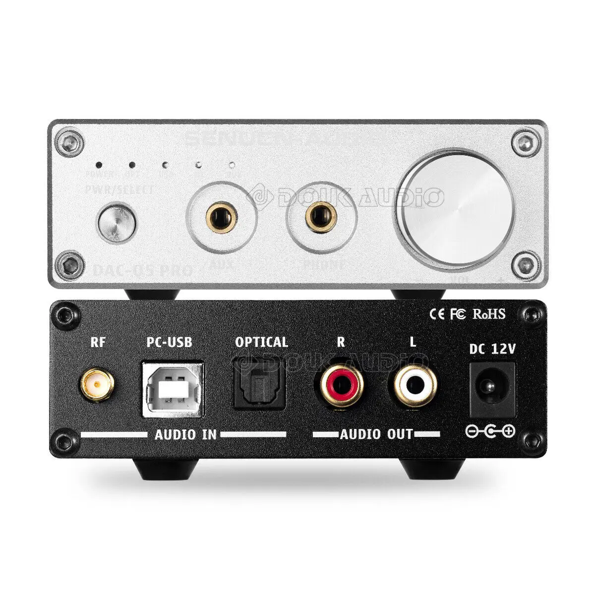 Nobsound Мини Bluetooth 5,0 USB DAC аудиодекодер стерео hifi-усилитель для наушников оптический AUX черный/серебристый