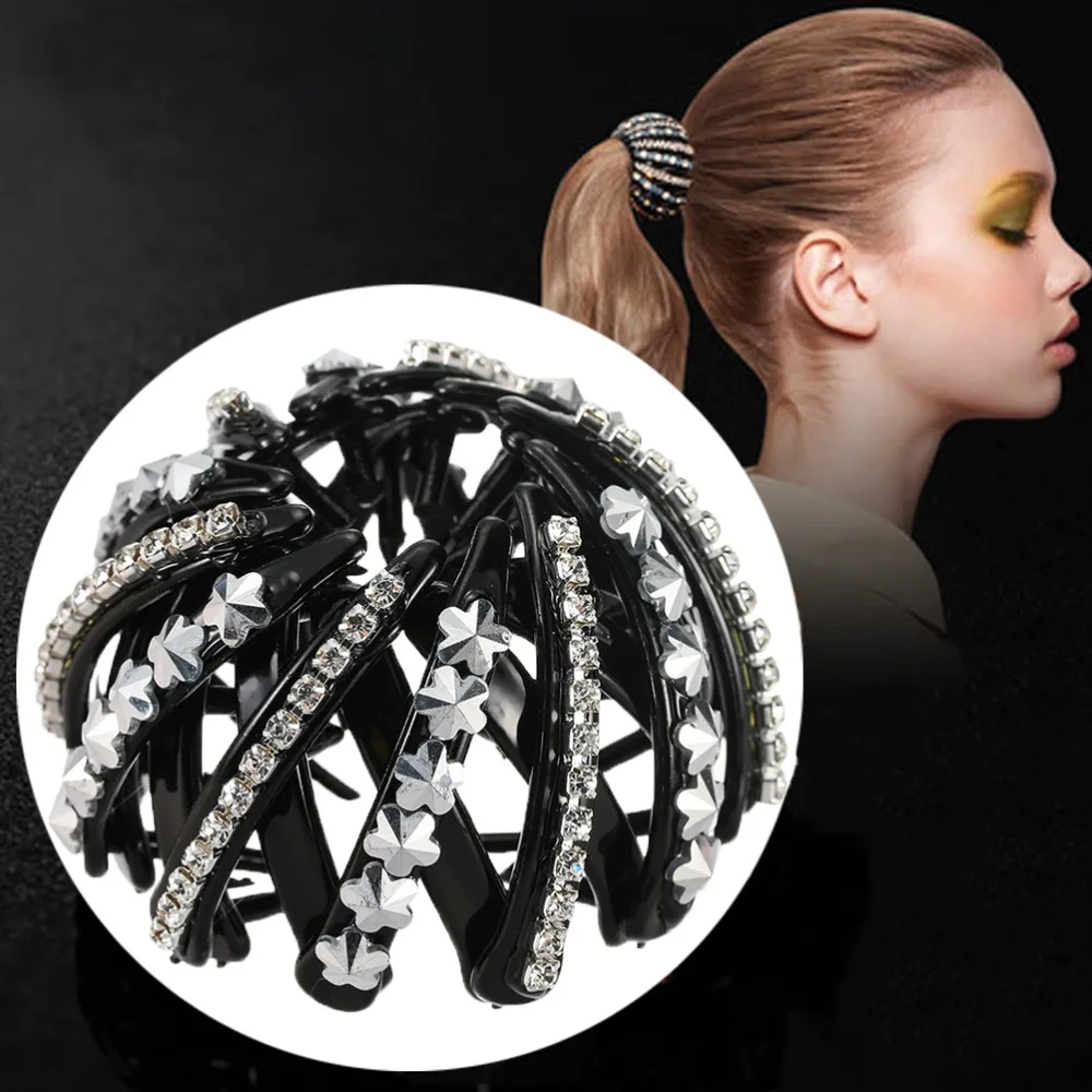 MISM Pearl Стразы Красочные бутон коготь для волос булочка Hairgrip заколки аксессуары и