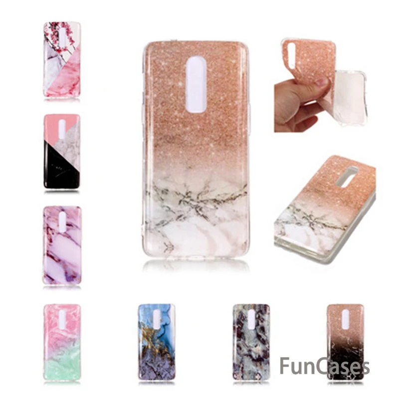Case For OnePlus 6 Silicone Luxury Marble Flower Geometric Soft TPU Phone Cover Protect mobiiltelefon | Мобильные телефоны и