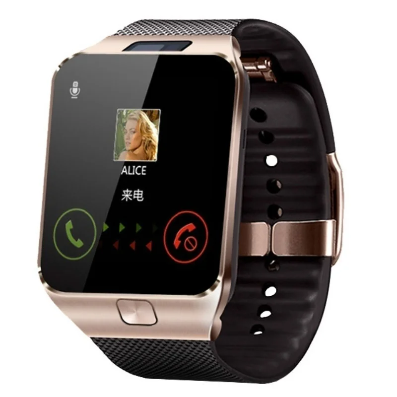 Мужские умные часы DZ09 с Bluetooth спортивные Смарт для IOS Android SIM карта камера фитнес