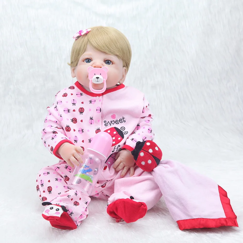 

Forrsdor 55cm Full Body Silicone Reborn Baby Doll Toy Baby-Reborn Babies Dolls Lifelike Child Birthday Christmas Gift Bathe Toy