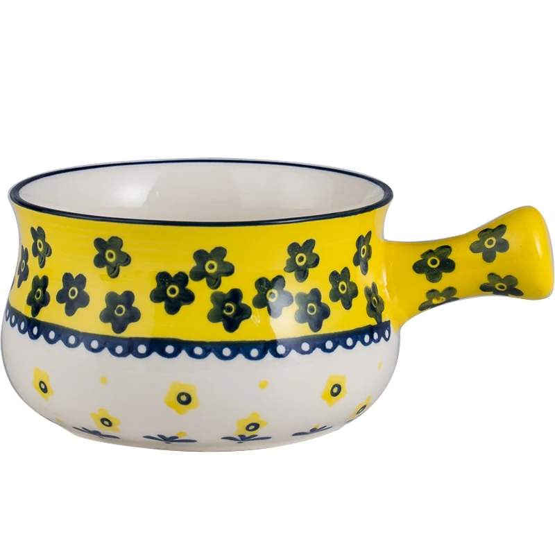 Японский стиль Национальный Ветер ручка Чаша Бытовая с ручкой керамическая чаша