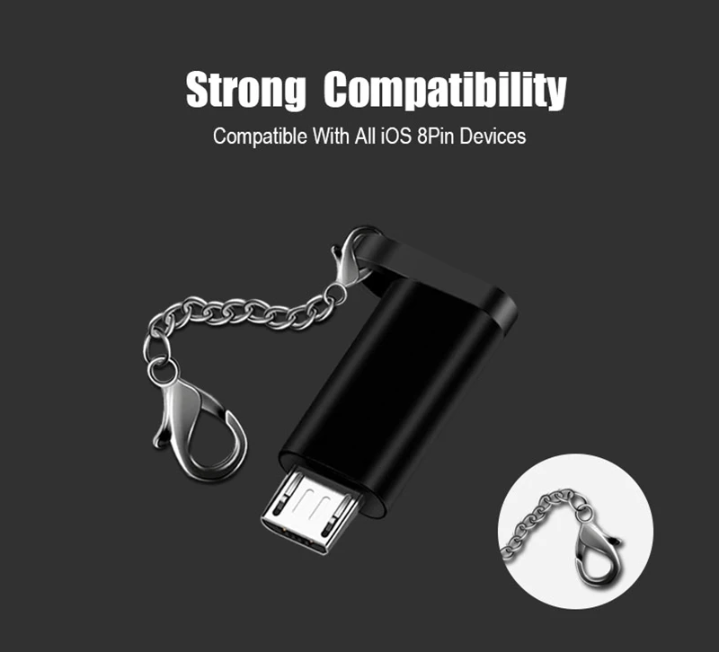 Thbelieve Type C Micro USB адаптер для зарядки передачи данных к Adatores с брелком Женский микро