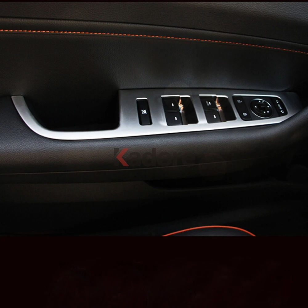 Для hyundai Sonata ABS матовые аксессуары для интерьера стеклоподъемник кнопка включения крышка планки двери подлокотник Панель рамка