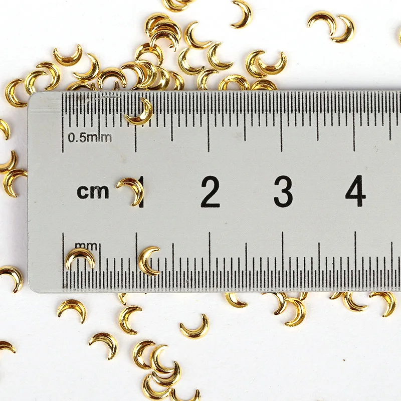 1 упак./лот 3D сплав украшения для дизайна ногтей Золотая серебряная Луна DIY