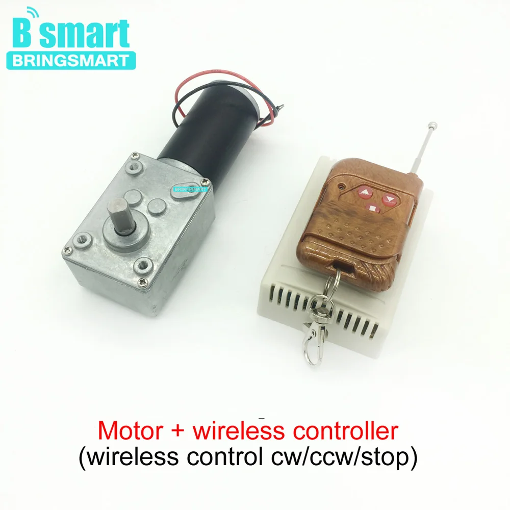 Bringsmart 12 В 24 червь DC мотор редуктор с высоким крутящим моментом 10 470 об/мин мини