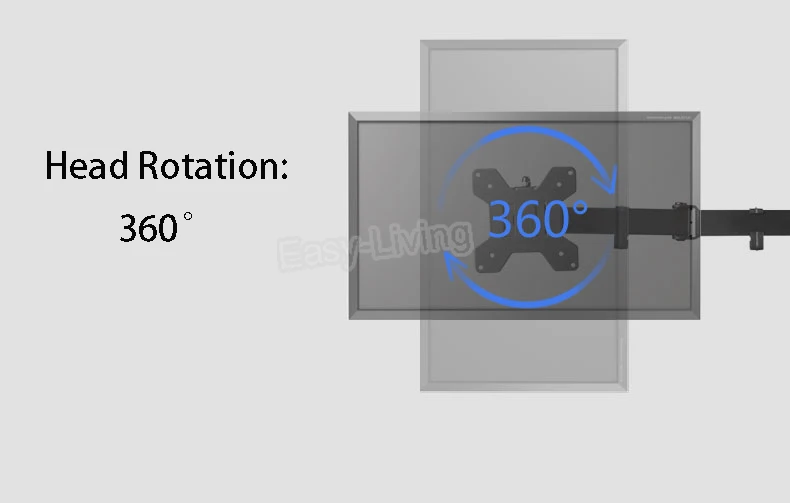 Md650светодиодный Настольный держатель для монитора 360 градусов одиночный 10