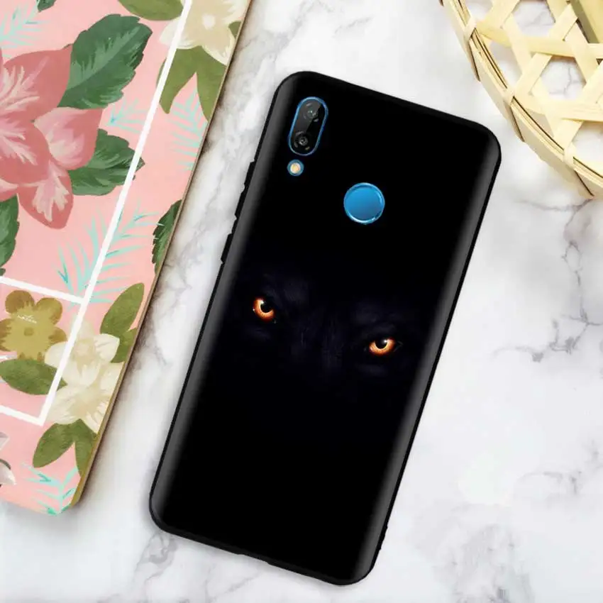 Черный силиконовый чехол сумка чехол для huawei Honor 10i Y7 Y6 Y5 Y9 8X 8C 8S 9 10 Lite Pro наслаждаться 9E 9S Fierce Snow волк - Цвет: 07