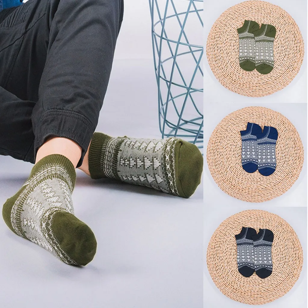 Сезон осень-зима 2019 популярные носки мужские Модные Повседневные винтажные