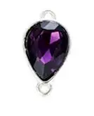 dark purple 10 шт. Хрустальные стеклянные подвески для ожерелья медальон для браслета, соединителя для сережек DIY модные аксессуары для изготовления ювелирных изделий Z780 - Цвет: dark purple