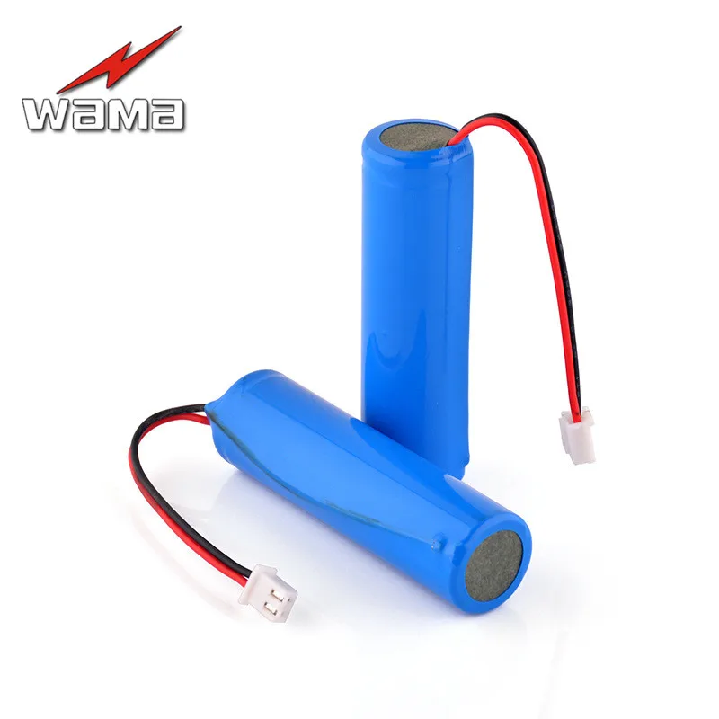 2x Wama 2600mAh 18650 защищенная печатная плата 3,7 V литий-ионная 1S аккумуляторная батарея для фонарика DIY громкоговоритель fm-радио