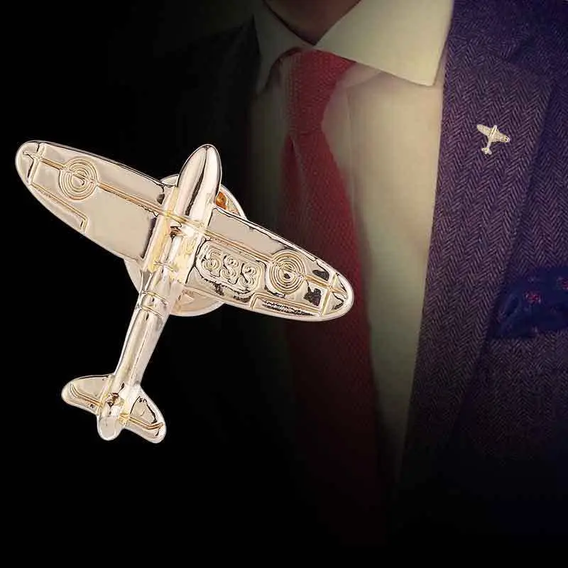New fashion personalities airplane pin brooch tide suit collar shirt horse pin. | Украшения и аксессуары