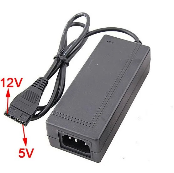 Оптовая цена Новый 12V + 5V 2.5A AC адаптер питания для 4Pin IDE жесткого диска HDD CD ROM