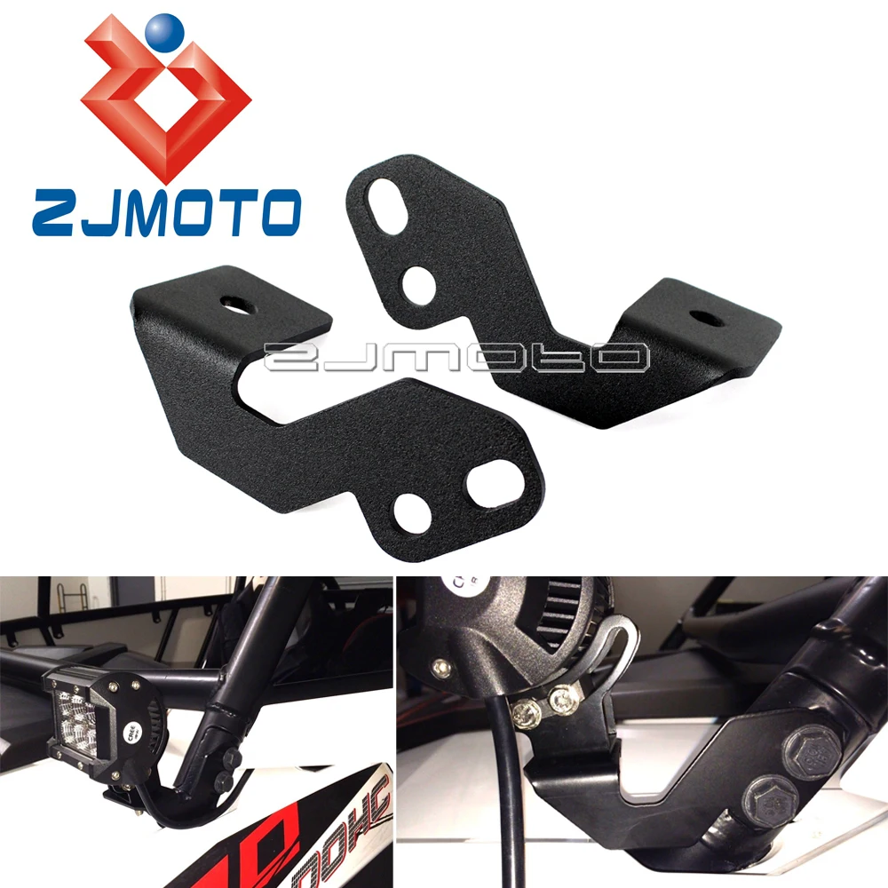

UTV LED Work Light Mount Bracket Bar Light Brackets Holder For Polaris RZR 1000 RZR 900 Steel Spotlight Mount Bracket