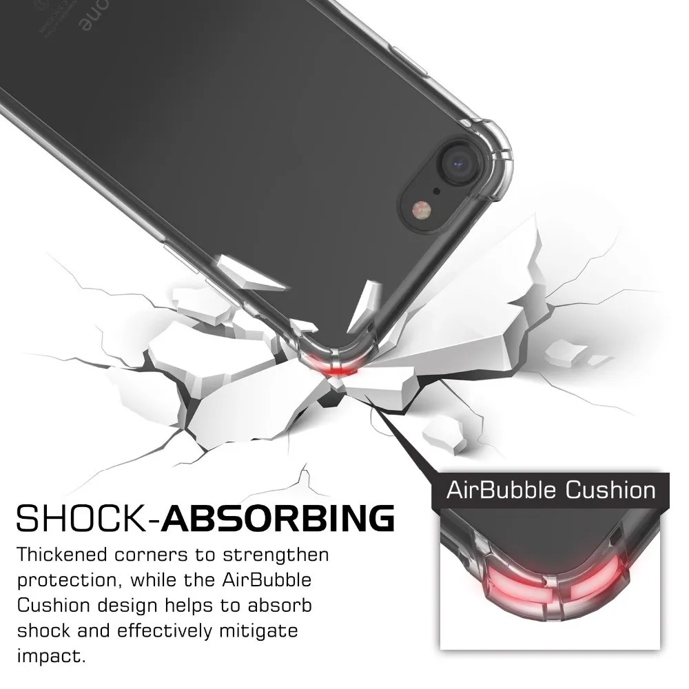 Shockproof Case For iPhone X 6 7 8 Plus Phone XS Max XR 5S 5 SE Covers Clear Soft Silicone TPU Coque |