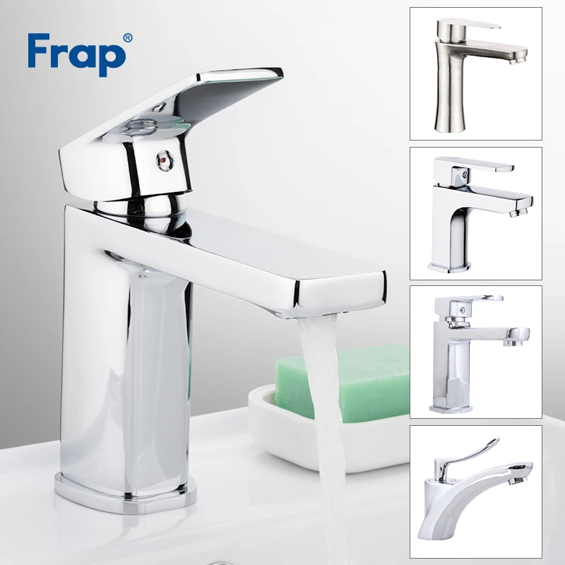 

Frap Basin Faucets Chrome Stainless Steel Bathroom Basin Faucet Tap Sink Mixer Faucet Vanity Hot and Cold Water Brass Tapware