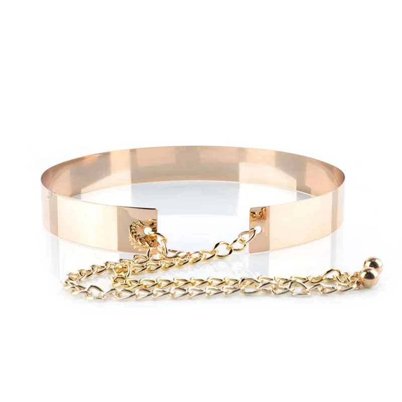 3.5 см широкий женский пояс серебристым металлическим ремешком яркая бижутерия