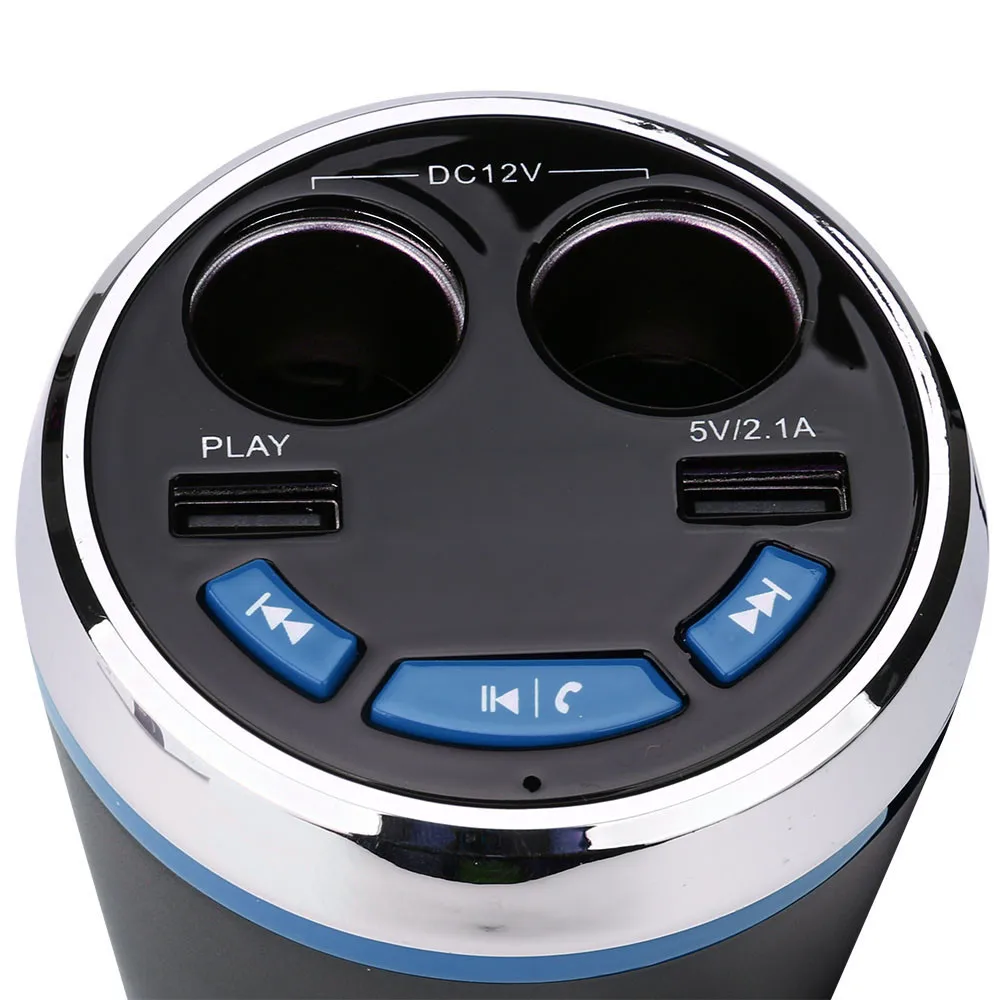 A Встроенный интеллектуальный Bluetooth светодиодный автомобильный прикуриватель комплект MP3-плеер динамик 2 порта USB зарядное устройство USB для MP3 Voiture адаптер H04 - Формат цифровых медиаданных: A