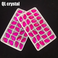 9x1412x19mm rose red ax crystal rhinestone sew on flatback glass crystal for wedding dress clothing diy bags shoes clothes