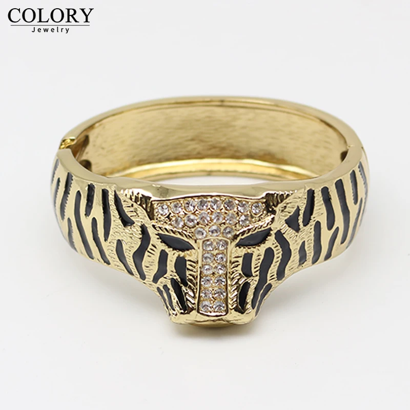 2019 Золотой тигр в форме животных популярный браслет позолоченный сплав подходит