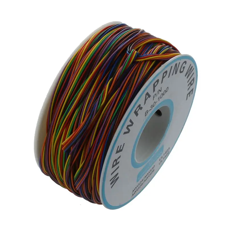 P/N B 30 1000 200 м 30AWG 8 жильный Цветной изоляции Тесты упаковки кабеля широко можно