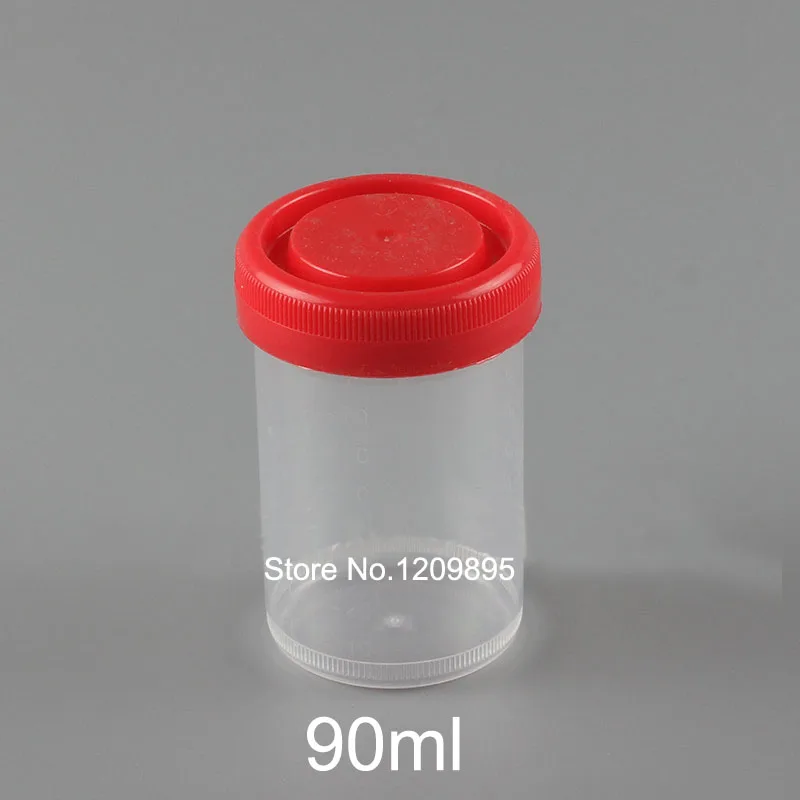 

30pcs/lot 90ml Plastic Urine Cup with Screw Cap Shit Sample / Specimen Cup Sputum Bottle Free Shipping