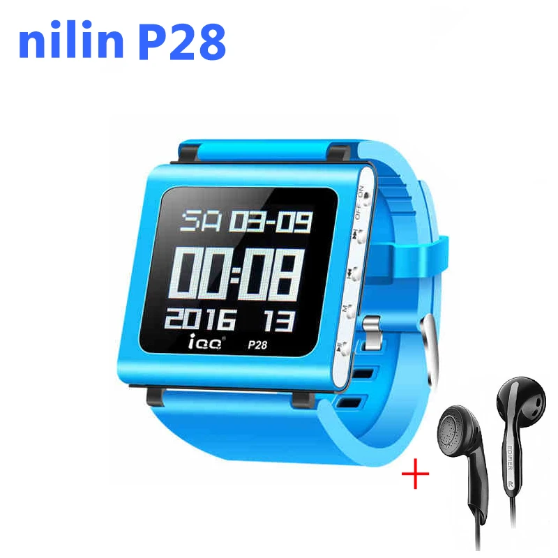 Smart Watch MP3 плеер Спорт с lossless записи hifi проигрывателя mp 3 радио fm tf Player Нилин P28 MP