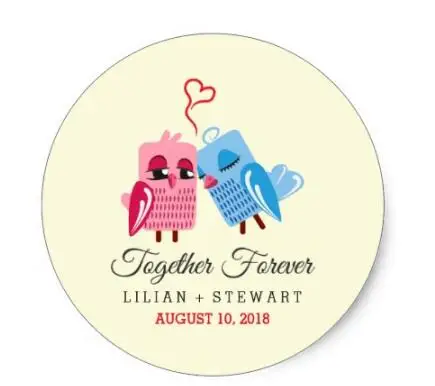 

1,5 дюйма наклейки на свадьбу