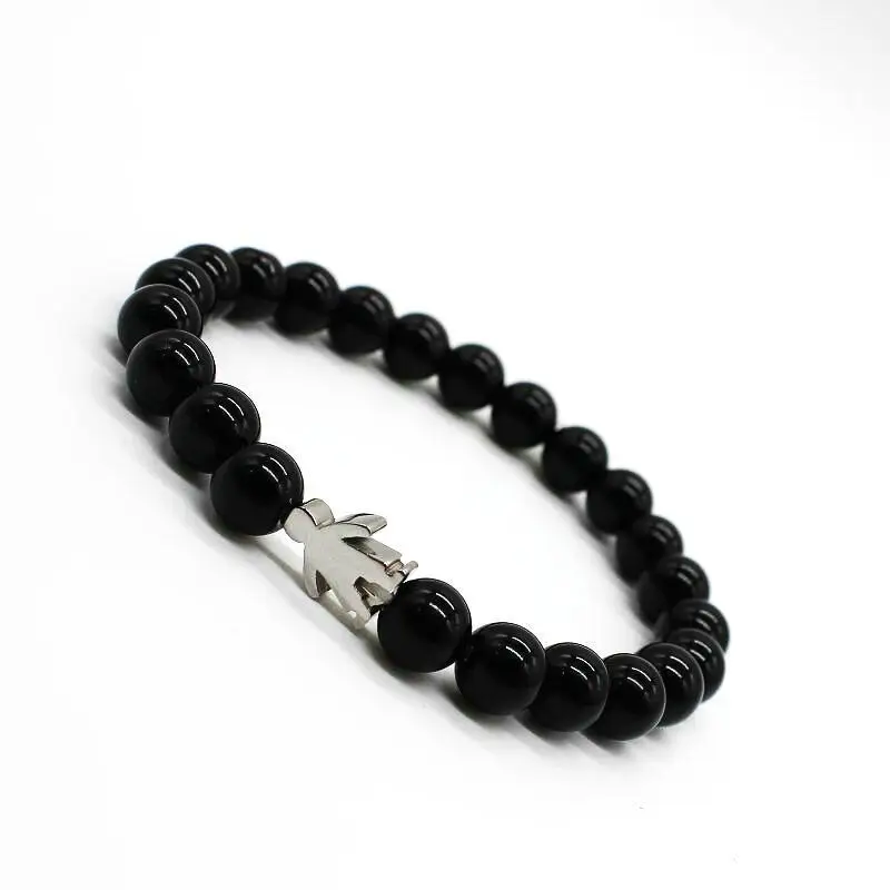 Милый браслет из нержавеющей стали с шармами для маленьких мальчиков бусины