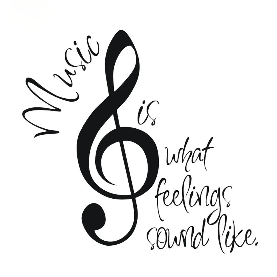 Музыкальные настенные наклейки для домашнего декора Музыка это то что чувствует