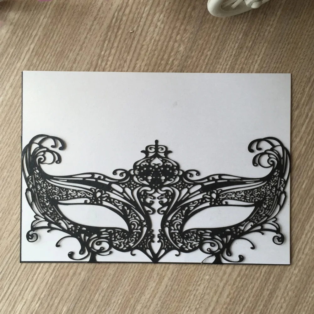 

30pcs Carnival themeMask Design Wedding Invitation Card Carved Crafts Card Wedding Birthday Favor Greeting card Party Decoration