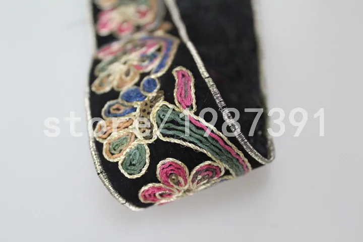 

wide about4.7cm 4yards/lot Polyester cotton Woven Jacquard Ribbon embroider with Sequins Trims Quilt Accessories LS-0107